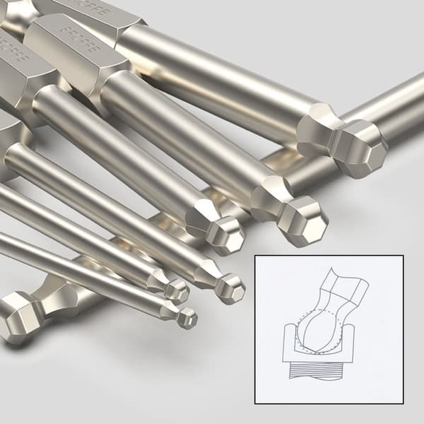 Skruetrækker Bit Metrisk Hex Borebit 7STK/SÆT 7STK/SÆT 7PCS/Set