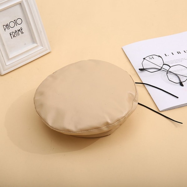 Cap PU Läder Basker BEIGE Beige
