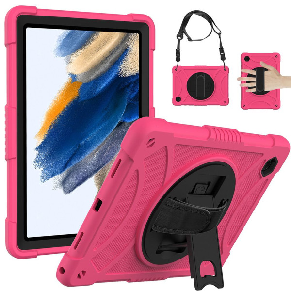 360 roterende beskyttelsesveske til Samsung Galaxy Tab A8 ROSA pink