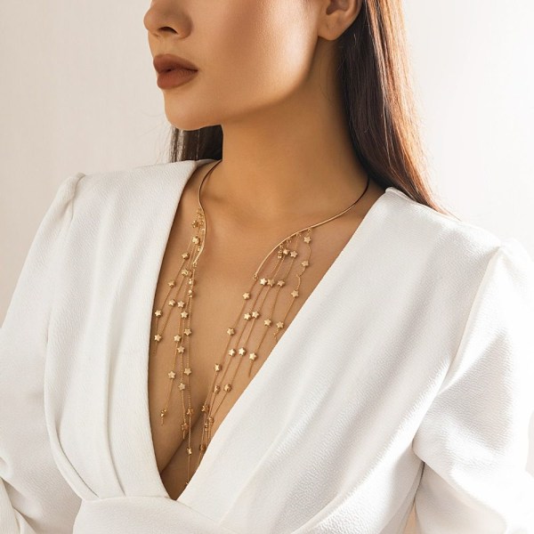 Hänge Halsband Torques Choker Halsband SILVER CIRKEL SILVER silver circle