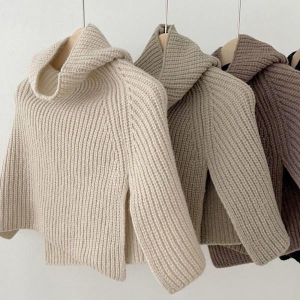 Strikket Skjerf Cross Skjerf KAFFE coffee