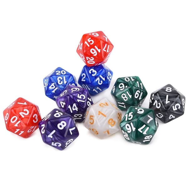 10st/ set DND-tärningar Polyedriska tärningar SVART SVART black