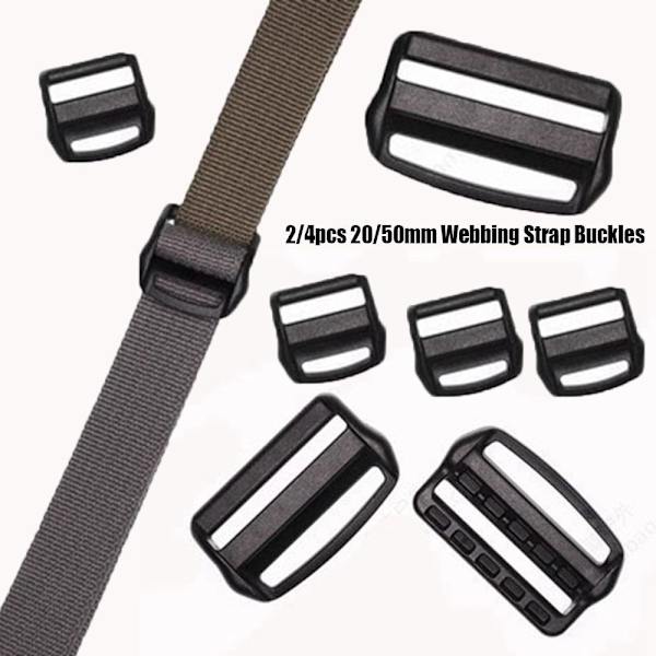 2/4 st Webbing Strap Spänne Slider Fästelement 20MM 20mm