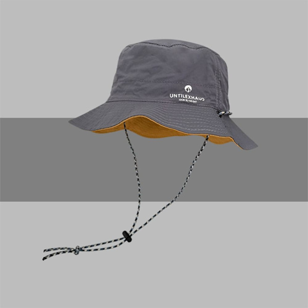 Fisherman Hat Pyöreän reunan cap HARMAA Grey