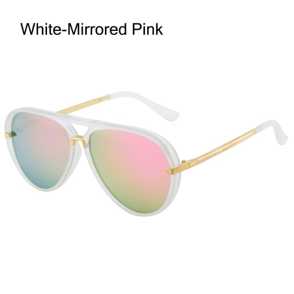 Top Bar Solbriller Shades Gradient Solbriller HVIT-SPEIL White-Mirrored Pink