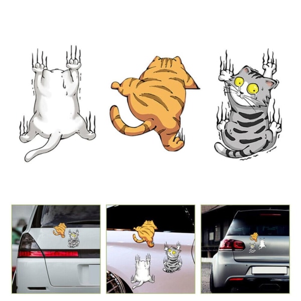 3 stk Cat Vehicle Stickers Cat Car Stickers L L