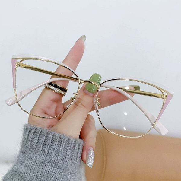 Anti-Blue Light Briller Runde Briller ROSA Pink 7d1d | Pink | Fyndiq