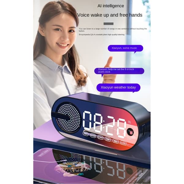 Väckarklocka Dubbel väckarklocka Bluetooth ljud