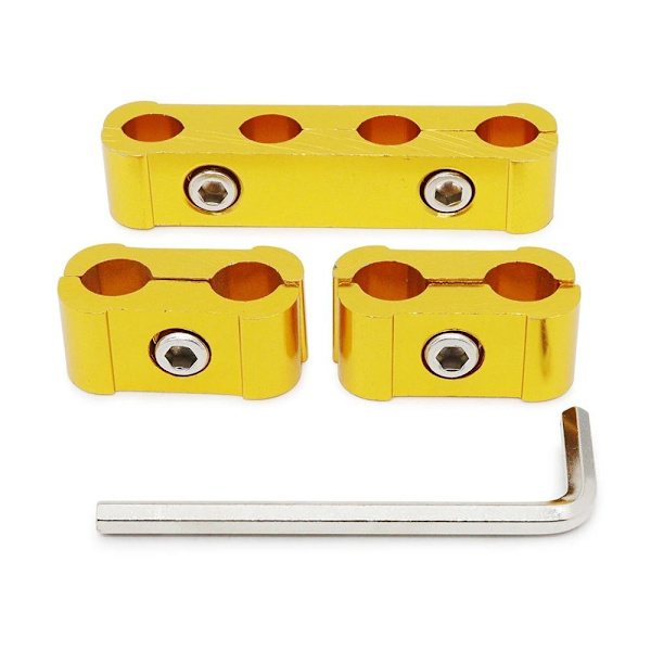 3st/ Set Bil Tändstift Wire Clamp Separator GULD GULD gold