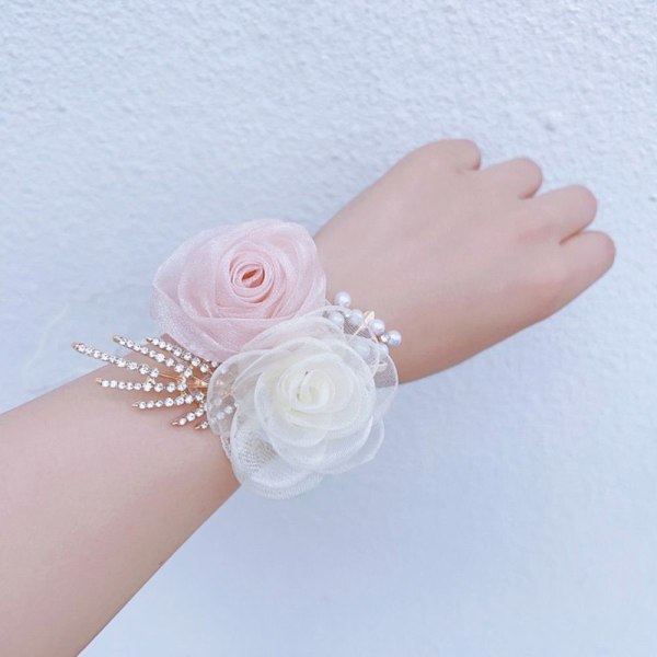 Bride Wrist Flower Rose Armbånd 03 03