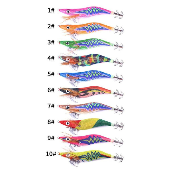 2kpl Puukatkarapuvieheet Squid Hook I I I