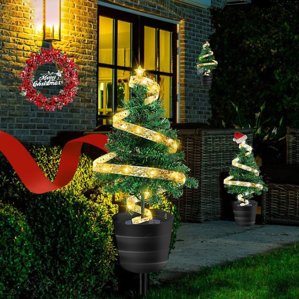 Solar Christmas Tree Christmas LED Light Tree VARMT LJUS VARMT WARM LIGHT