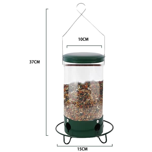 Metal Pet Bird Feeder Dispenser för husdjursfoder Flera hål