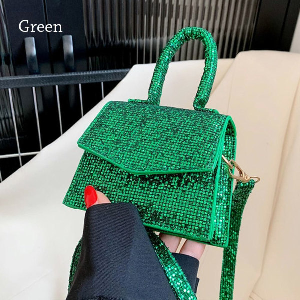 Fashion Silver Bright Evening Bag Dame Messenger Shoulder green