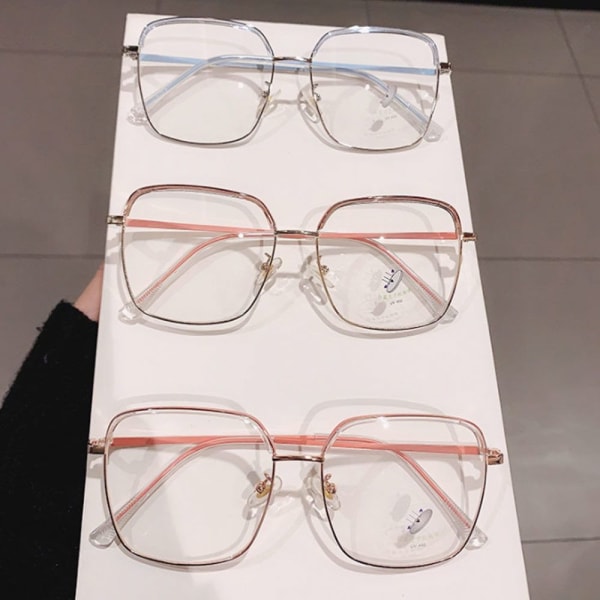 Anti-Blue Light Glasses Oversized Eyeglasses PINK Pink