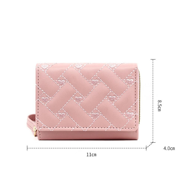 Broderad Love Wallet Myntväska LILA Purple