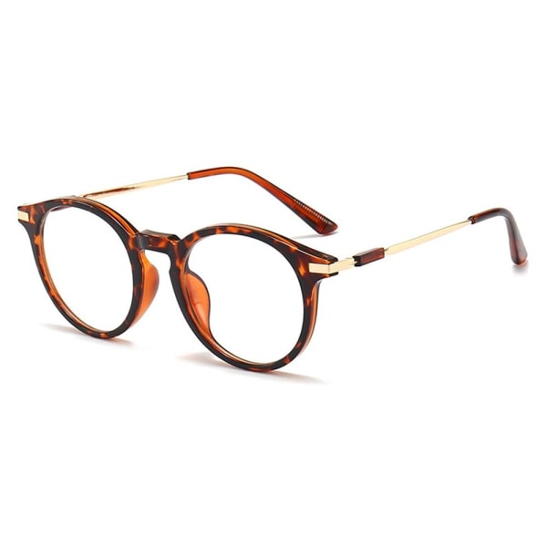 Anti-blått lys lesebriller Runde briller BRUN STYRKE Brown Strength 400