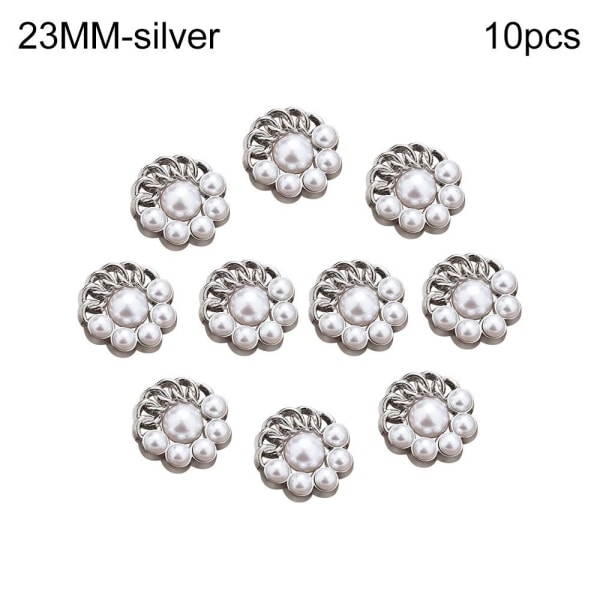 Pearl Buttons Shirt Buttons SILVER 23MM10PCS 10PCS silver 23MM10pcs-10pcs