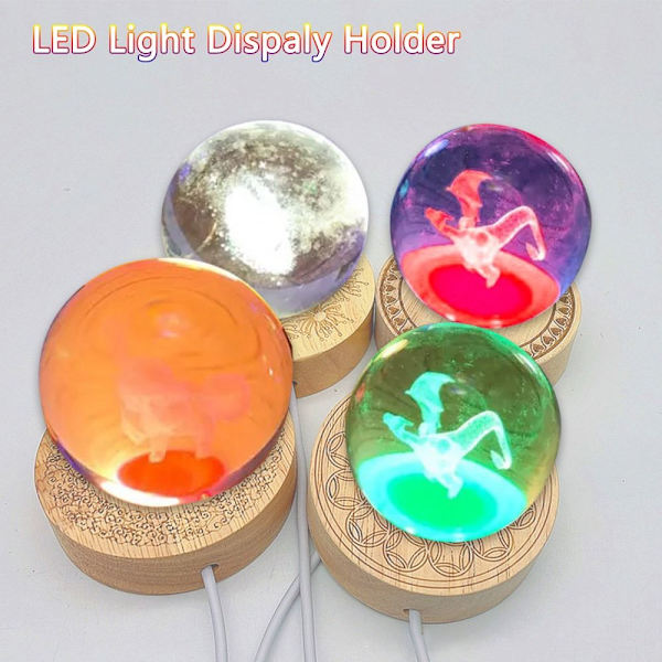 LED-ljusdisplayhållare Crystal Ball Base WARM LIGHTC C Warm LightC