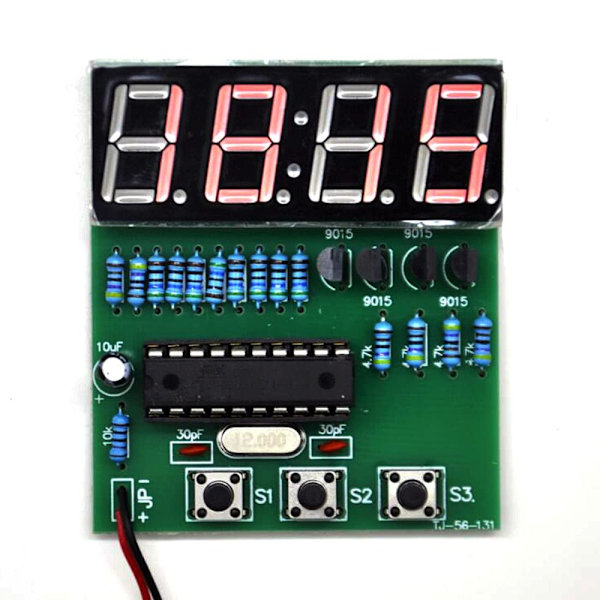 Reservdelar fyrsiffrig klocksats 4 Bits Digital LED