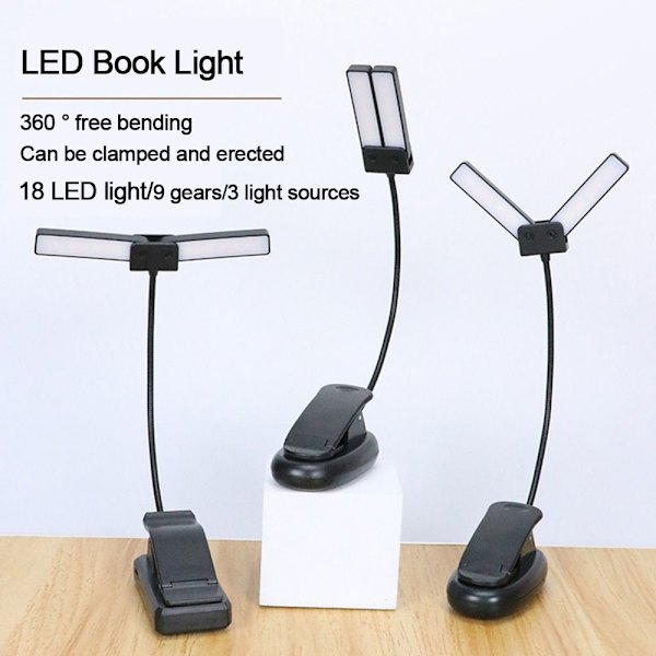 LED-kirjavalopidike lukulamppu LADATTAVA UUDELLEENLAdattava Rechargable