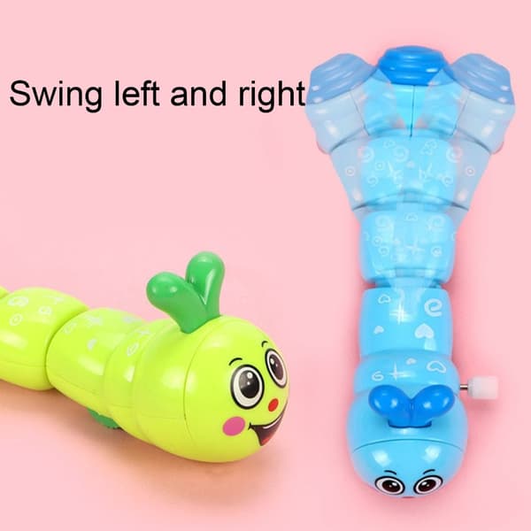 2 Stk Clockwork Legetøj Gynge Caterpillar Wind Up Toy random 2pcs
