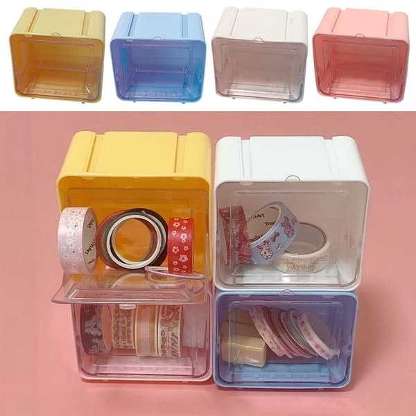 Desktop Oppbevaringsboks Roll Tape Holder BLÅ blue
