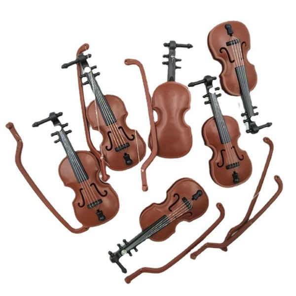 10st Dockskåp Fiol Violinmodell Dockhusdekor 10PCS