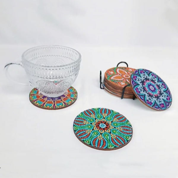 6 kpl / set DIY Diamond painting Coaster Table Placematto AA A