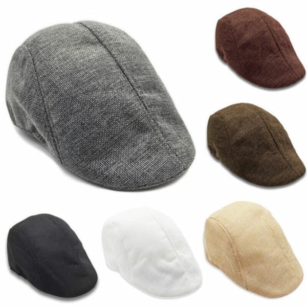 Golf Driving Hatt Herre Flat Cap HVIT white