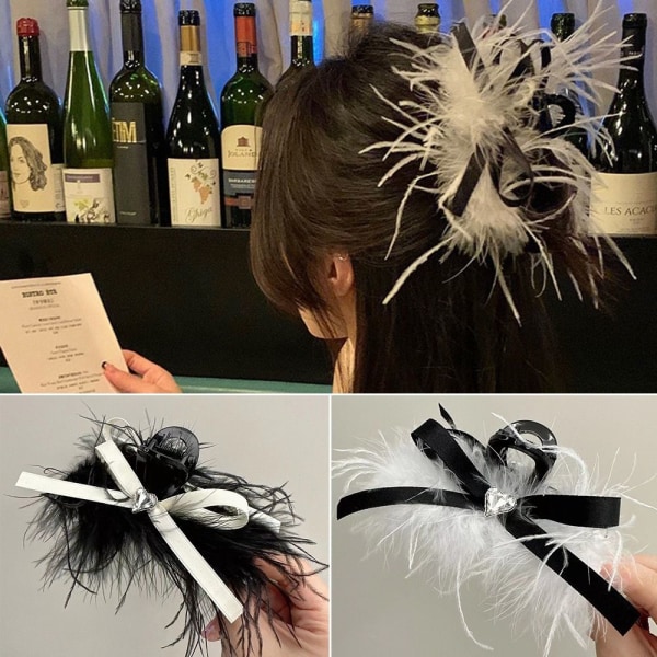 Grab Clip Feather hiusklipsi MUSTA Black