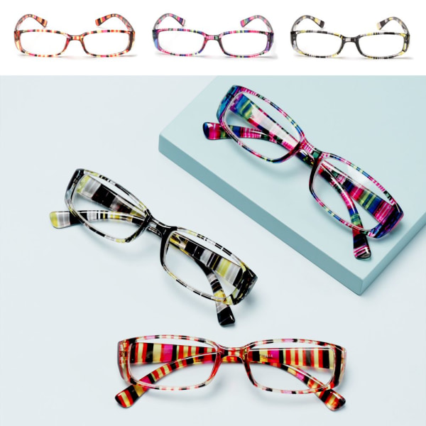 Læsebriller Presbyopic Eyewear Retro Stel PINK STRIPE +400 pink stripe