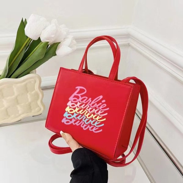 Barbie Graffiti Tote Bag Barbie Håndtaske RØD red