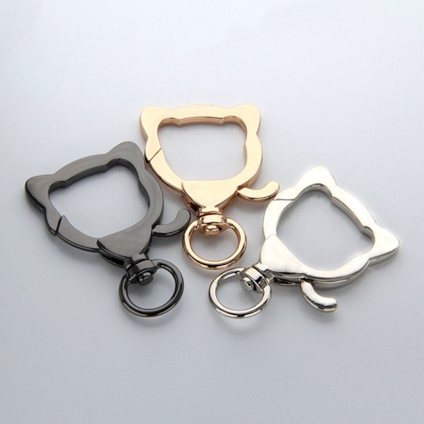 4 stk Spring Ring Spænder Karabinhagepunge Håndtasker SORT Black