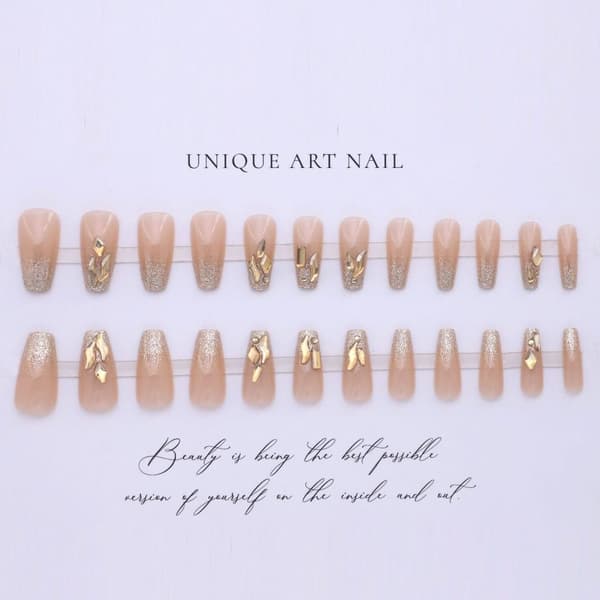 French Fake Nails Ballerina False Nail Press on Nails