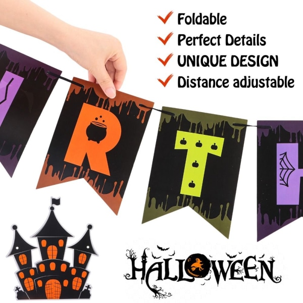 Halloween bursdagsfest dekorasjoner Halloween dekorasjoner banner