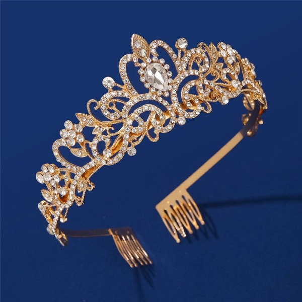 Silver Tiara Crown Crystal Pannband ROSE GULD ROSE GULD Rose gold