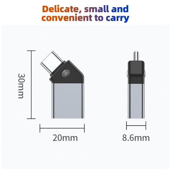 OTG Adapter Type-C til USB 3.0 GRÅ Grey