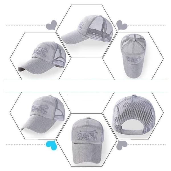 Baseball-lippis, unisex, vaaleanharmaa light grey