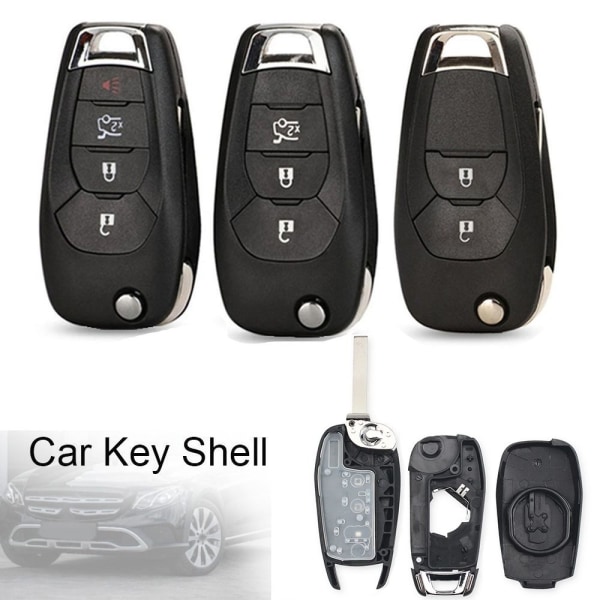 Fjernkontrollnøkkelveske Bilnøkkelskall 4 KNAPPER 4 KNAPPER 4 Buttons