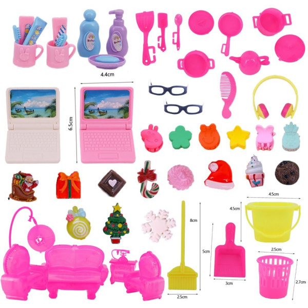 1 set Random Nukke Vaatteet Asusteet Mekko Kengät Runko 23 kpl 23PCS