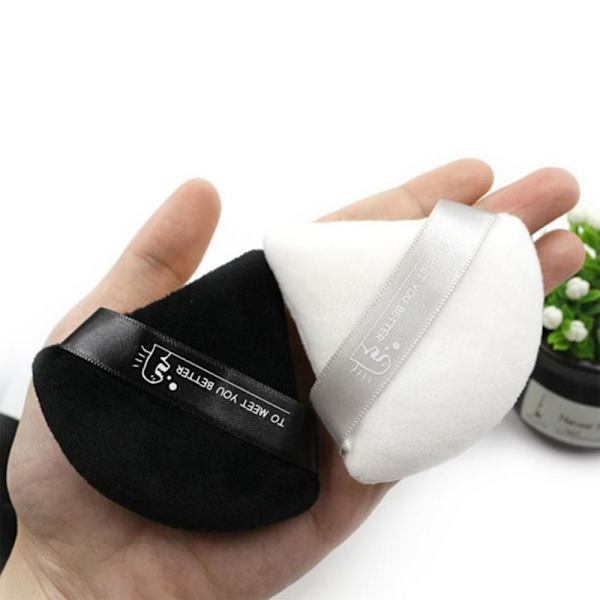 1/2 st Makeup Puffs Triangle Velvet Powder Puff 1 ST VIT 1 Pc White
