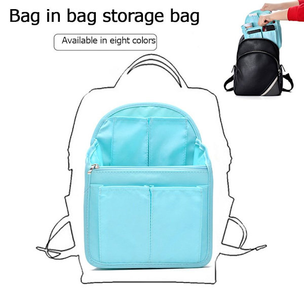 Ryggsekk Innsats Bag Oppbevaringspose ROSA STRIPE ROSA STRIPE Pink Stripe