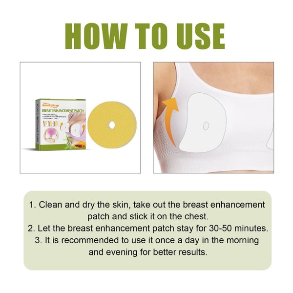 10 stk. brystforbedringsplaster brystforbedringsmaske buste
