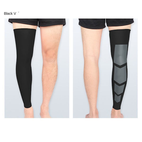 1kpl Compression Leg Sleeve Urheiluhihat MUSTA XL XL Black XL-XL