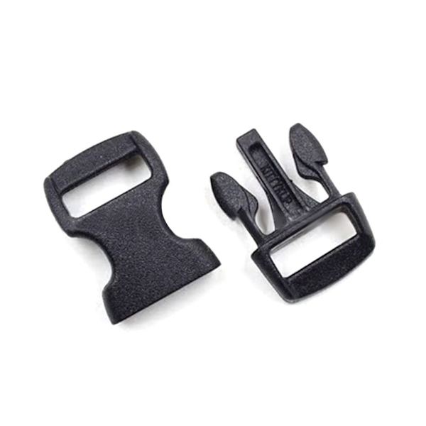 2st Sidosläppningsspänne Böjda Paracord-spännen SVART Black