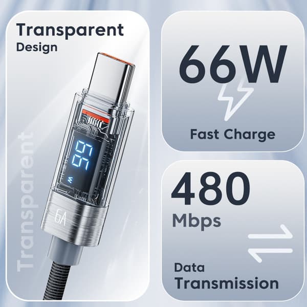 Mobil datakabel Laddkabel BLÅ 2M Blue 2m