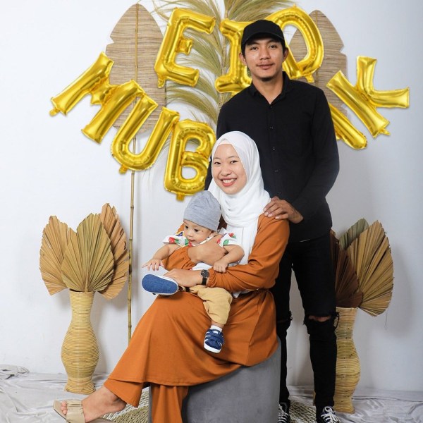 Eid Mubarak Balloner Bogstav Folieballoner GULD