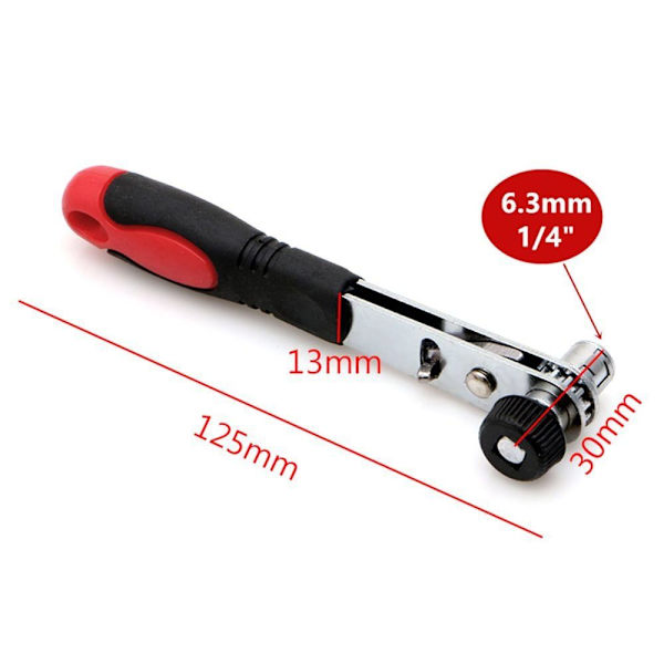 Skraldenøgle 1/4" topnøgle SORT Black