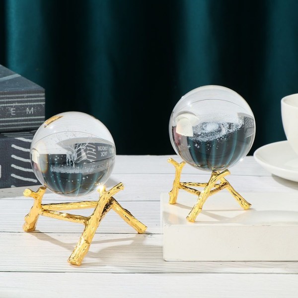 Crystal Ball Display Base Metal Branch Stand GOLD L Gold L